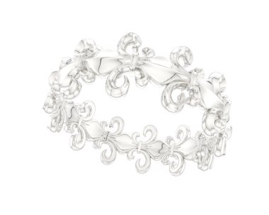 Beyaz arkaplanda izole edilmiş güzel halka. 