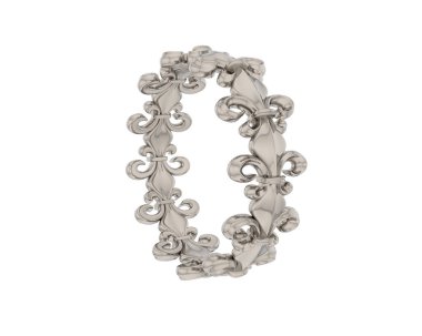 Beyaz arkaplanda izole edilmiş güzel halka. 