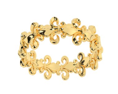 Beyaz arkaplanda izole edilmiş güzel halka. 