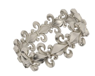 Beyaz arkaplanda izole edilmiş güzel halka. 