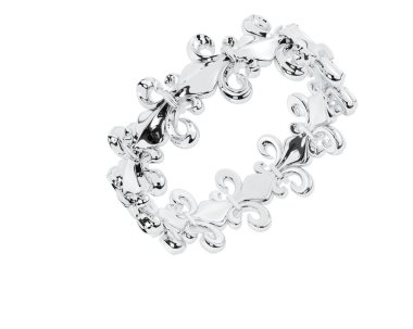 Beyaz arkaplanda izole edilmiş güzel halka. 