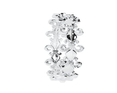 Beyaz arkaplanda izole edilmiş güzel halka. 