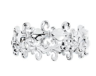 Beyaz arkaplanda izole edilmiş güzel halka. 