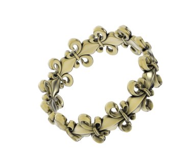 Beyaz arkaplanda izole edilmiş güzel halka. 