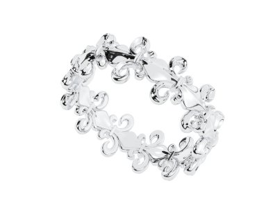 Beyaz arkaplanda izole edilmiş güzel halka. 