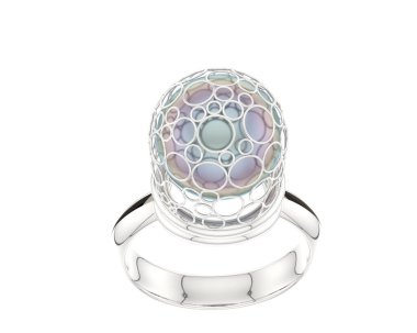 Güzel nişan yüzüğü arka planda izole edildi. 