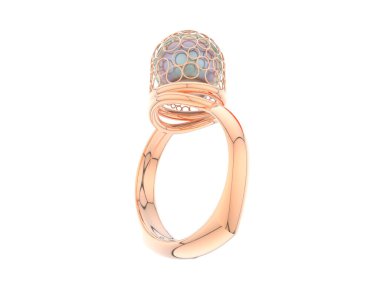 Güzel nişan yüzüğü arka planda izole edildi. 