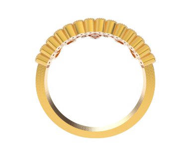 Beyaz arka planda izole edilmiş değerli taşları olan yüzük.. 