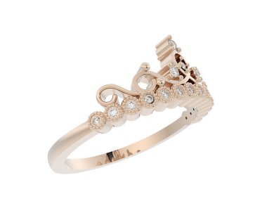 Beyaz arka planda izole edilmiş değerli taşları olan yüzük.. 