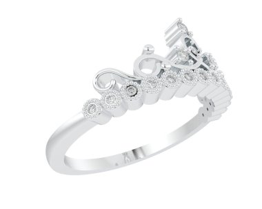 Beyaz arka planda izole edilmiş değerli taşları olan yüzük.. 