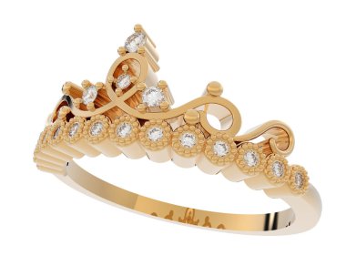 Beyaz arka planda izole edilmiş değerli taşları olan yüzük.. 