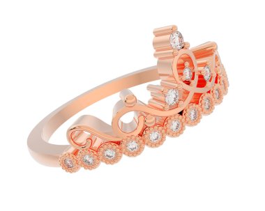 Beyaz arka planda izole edilmiş değerli taşları olan yüzük.. 