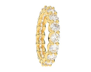 Beyaz arka planda izole edilmiş değerli taşları olan yüzük.. 