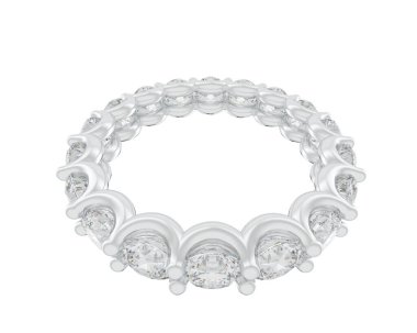 Beyaz arka planda izole edilmiş değerli taşları olan yüzük.. 