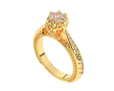 Beyaz arkaplanda izole edilmiş güzel halka. 