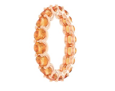 Beyaz arka planda izole edilmiş değerli taşları olan yüzük.. 