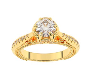 Beyaz arkaplanda izole edilmiş güzel halka. 