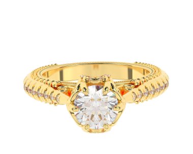 Beyaz arkaplanda izole edilmiş güzel halka. 