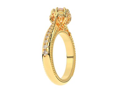 Beyaz arkaplanda izole edilmiş güzel halka. 