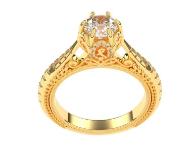 Beyaz arkaplanda izole edilmiş güzel halka. 