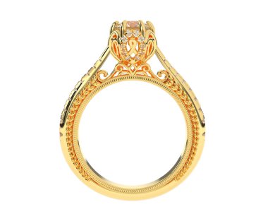 Beyaz arkaplanda izole edilmiş güzel halka. 