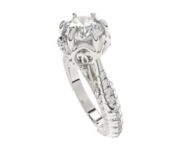 Beyaz arkaplanda izole edilmiş güzel halka. 