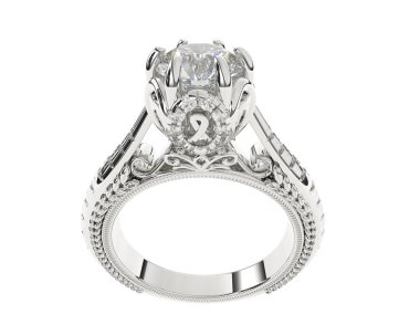 Beyaz arkaplanda izole edilmiş güzel halka. 