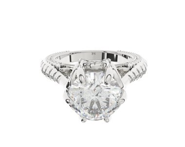 Beyaz arkaplanda izole edilmiş güzel halka. 