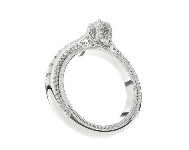 Beyaz arkaplanda izole edilmiş güzel halka. 