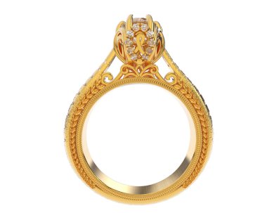 Beyaz arkaplanda izole edilmiş güzel halka. 