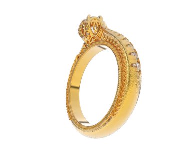 Beyaz arkaplanda izole edilmiş güzel halka. 