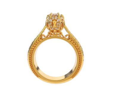 Beyaz arkaplanda izole edilmiş güzel halka. 