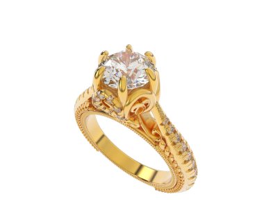 Beyaz arkaplanda izole edilmiş güzel halka. 