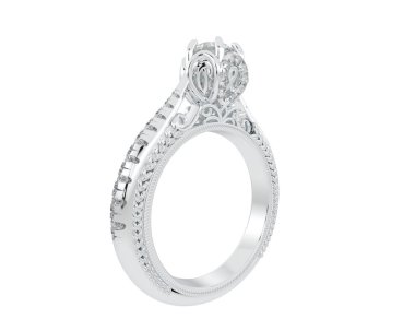 Beyaz arkaplanda izole edilmiş güzel halka. 