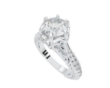 Beyaz arkaplanda izole edilmiş güzel halka. 