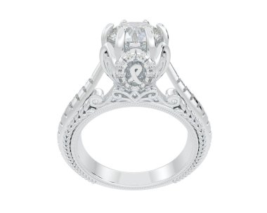 Beyaz arkaplanda izole edilmiş güzel halka. 