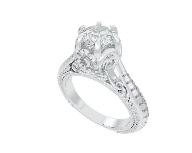 Beyaz arkaplanda izole edilmiş güzel halka. 