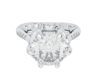 Beyaz arkaplanda izole edilmiş güzel halka. 