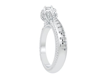 Beyaz arkaplanda izole edilmiş güzel halka. 