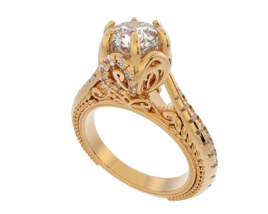 Beyaz arkaplanda izole edilmiş güzel halka. 