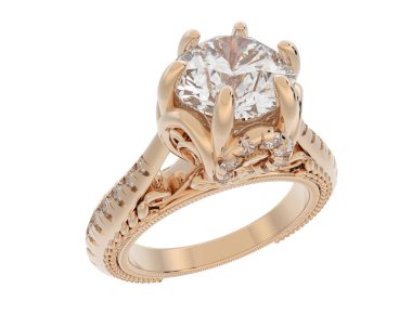 Beyaz arkaplanda izole edilmiş güzel halka. 