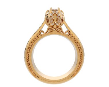 Beyaz arkaplanda izole edilmiş güzel halka. 