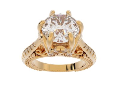 Beyaz arkaplanda izole edilmiş güzel halka. 