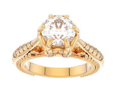 Beyaz arkaplanda izole edilmiş güzel halka. 