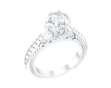 Beyaz arkaplanda izole edilmiş güzel halka. 