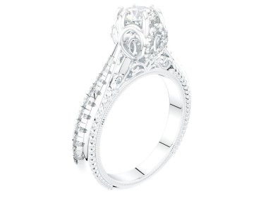 Beyaz arkaplanda izole edilmiş güzel halka. 