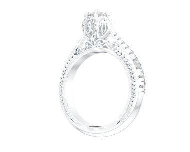 Beyaz arkaplanda izole edilmiş güzel halka. 