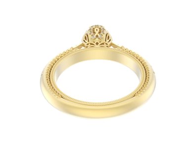 Beyaz arkaplanda izole edilmiş güzel halka. 