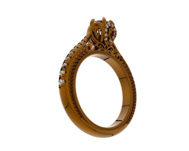 Beyaz arkaplanda izole edilmiş güzel halka. 