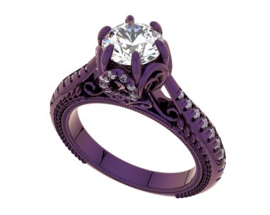 Beyaz arkaplanda izole edilmiş güzel halka. 